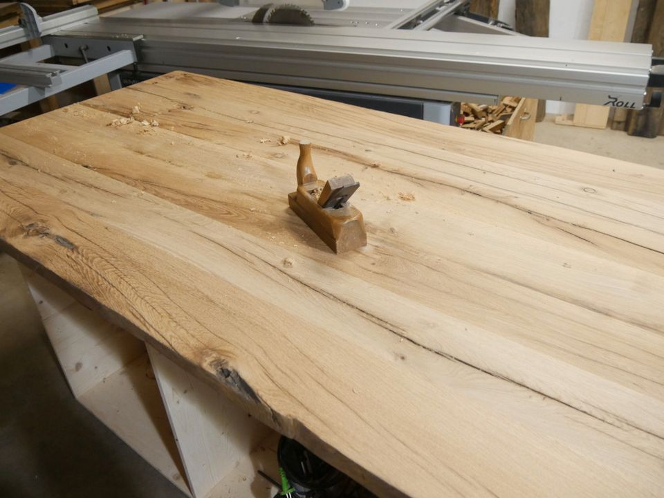 Altholz Eiche Tischplatte / Esstisch nach Wunschmaß in Grünkraut