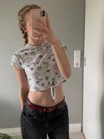 vintage Bershka Shirt mit knoten & mit Igel Print weiß XS Baden-Württemberg - Reutlingen Vorschau