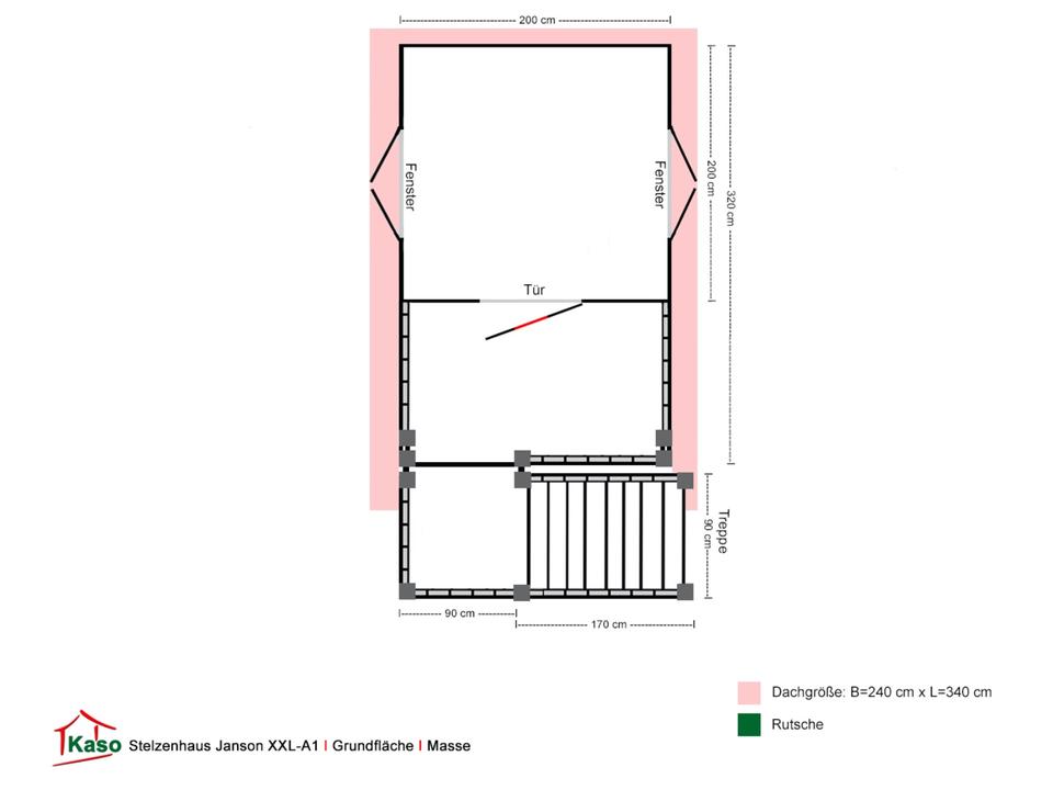 Stelzenhaus Janson XXL-A1 I Großes Kinder Spielhaus aus Holz in Mücke