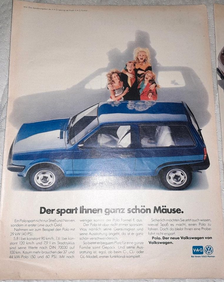 Vw polo 86c Werbung reklame prospekt Zeitung Sammler in Altenburg