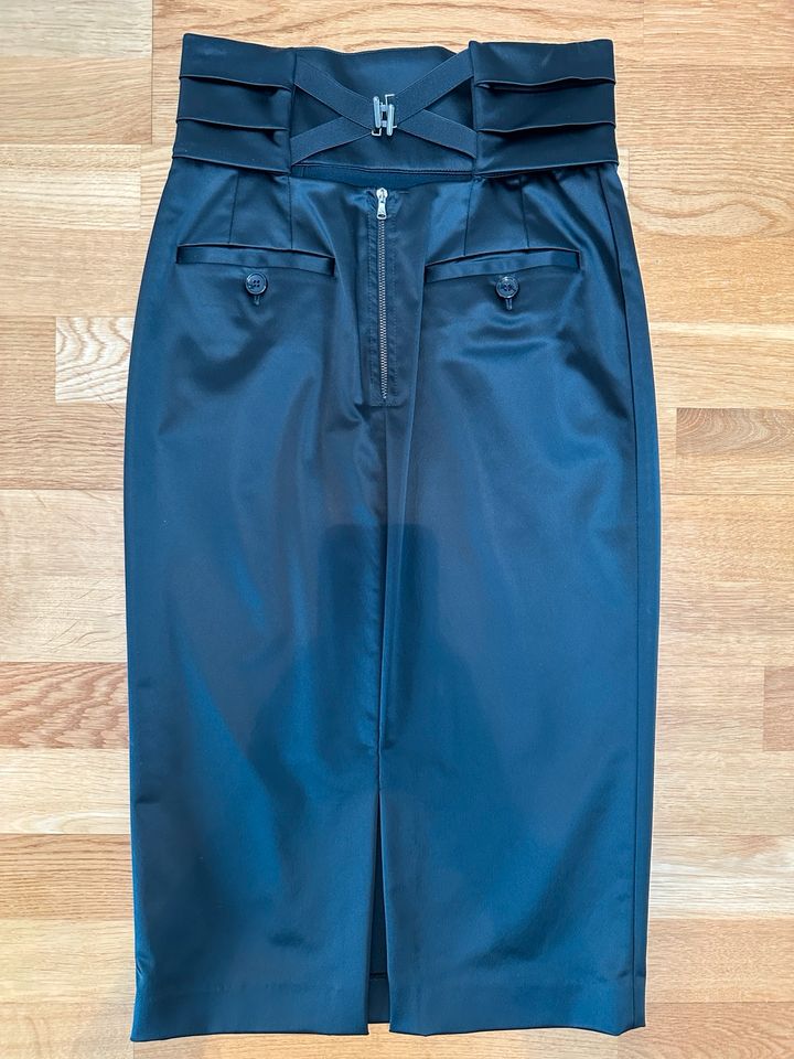 D&G Dolce Gabbana Stiftrock Kummerbund schwarz Satin Gr. 36 (42) in Köln