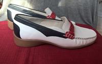 Ara Mokassins Echt Leder Slipper weiß blau rot Gr. 5 - 38 Sachsen-Anhalt - Dessau-Roßlau Vorschau