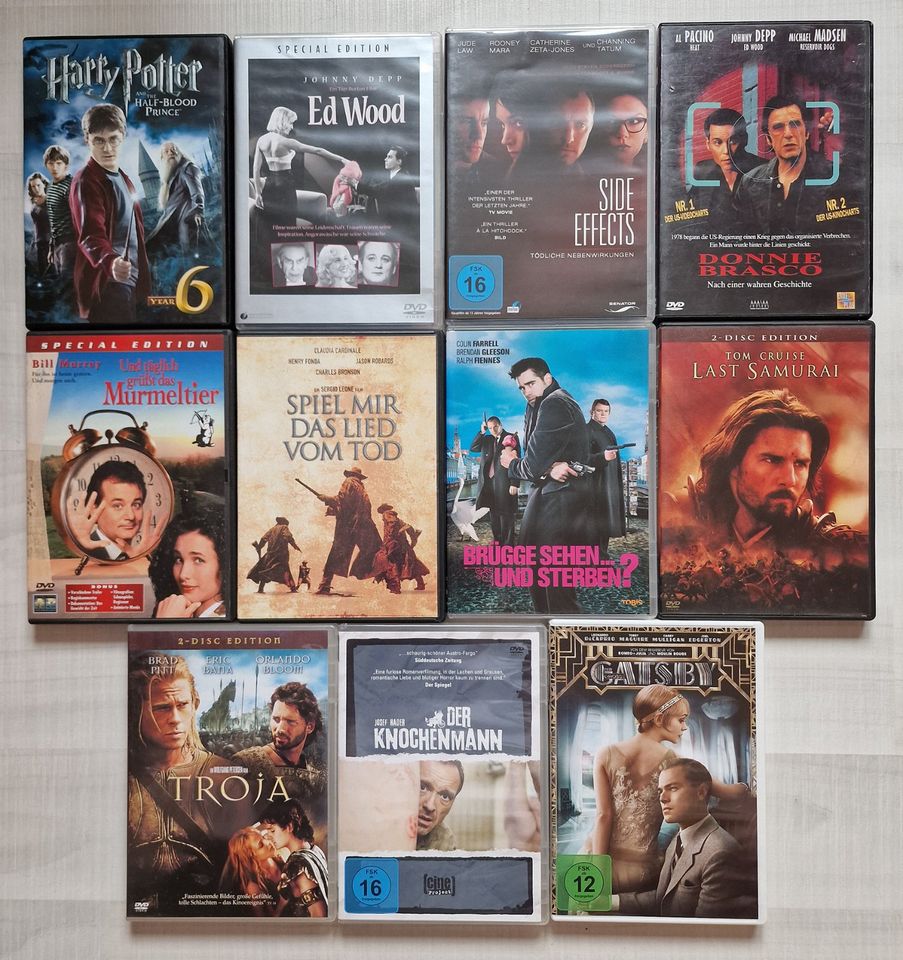 DVD Filme Sammlung (Gatsby, Troja, Harry Potter) in Forchheim