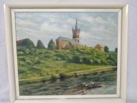 Ölgemälde von Hiller Boosfahrt Fluss Landschaft 1963 Baden-Württemberg - Bad Boll Vorschau