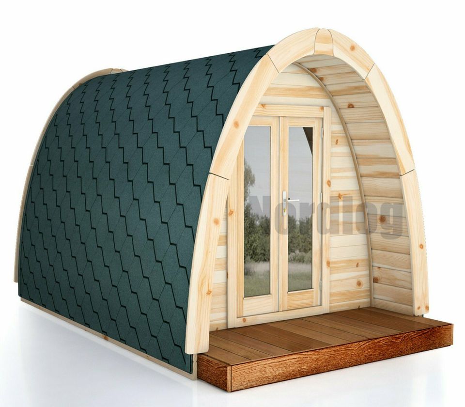 NordLog luxury ISO Camping Pod 2,4 x 3,5m Haus Gartenhaus Ferien in Weil der Stadt