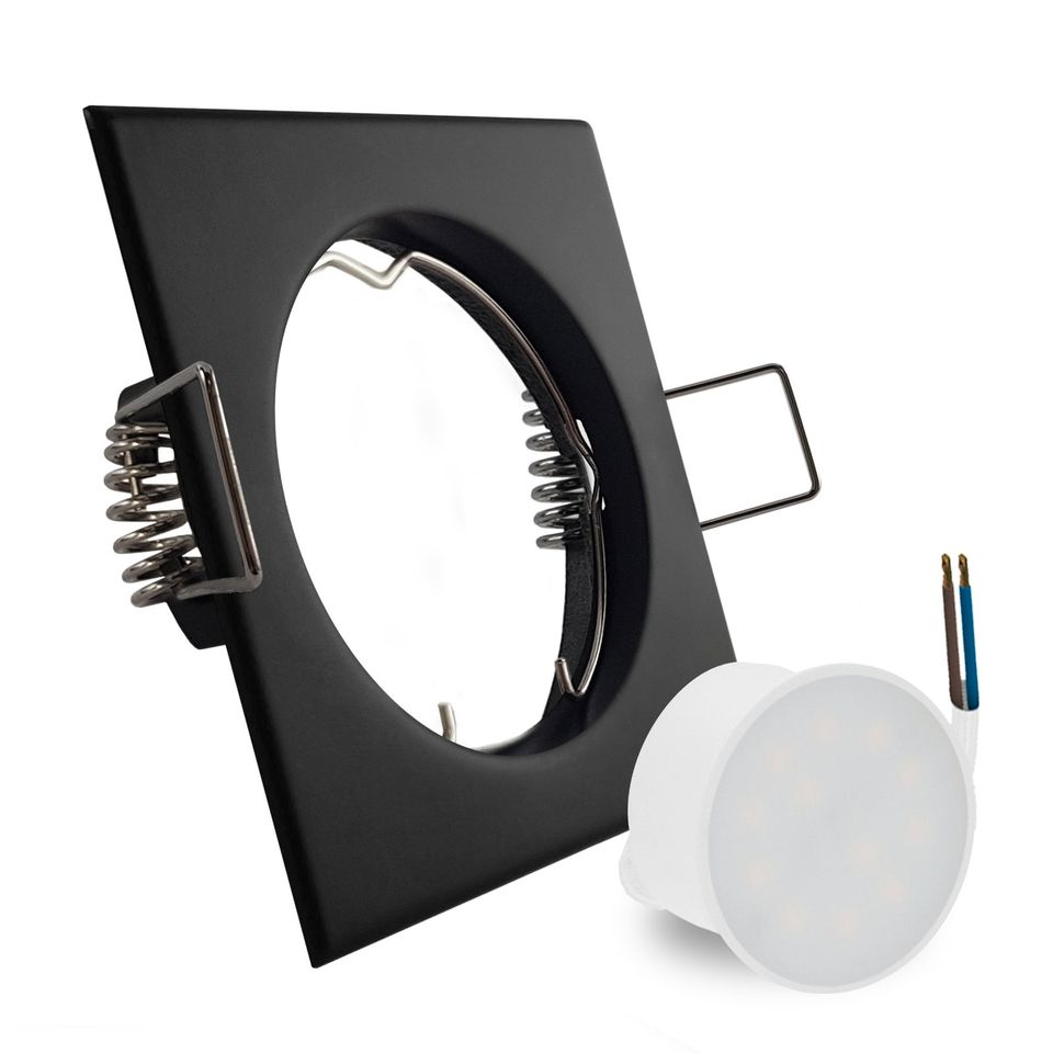 LED Einbauleuchte flach Downlight Spot dimmbar quad schwarz 230V in Hagen