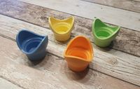 Tupperware 4 Eierbecher Junge Welle Set orange grün gelb blau Bayern - Teublitz Vorschau