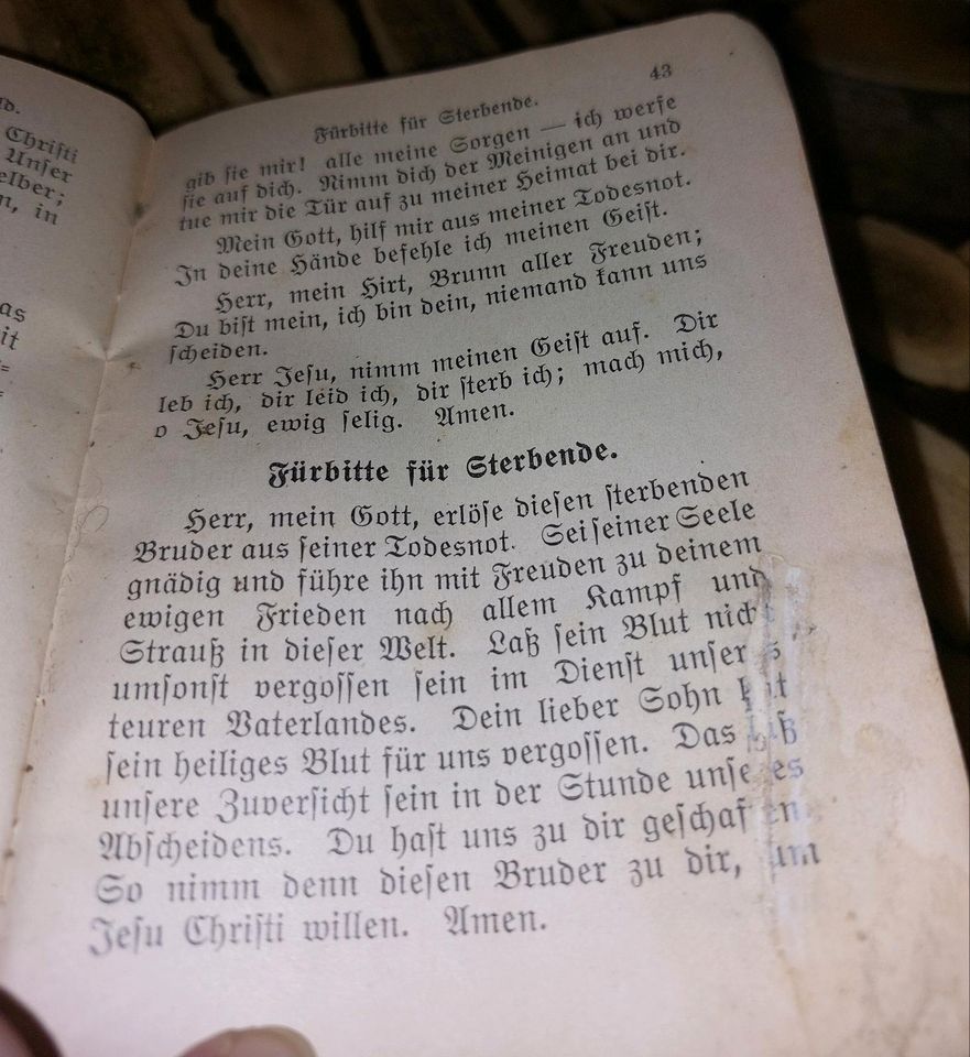 Patriotika 1. WK Unser Liederbuch / Ev. Kriegsgebetbüchlein in Wülfrath