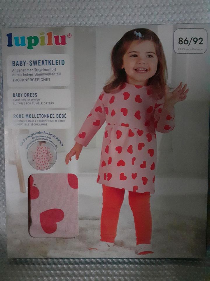 Baby-Sweatkleid lupilu NEU Gr. 86/92 in Langenselbold