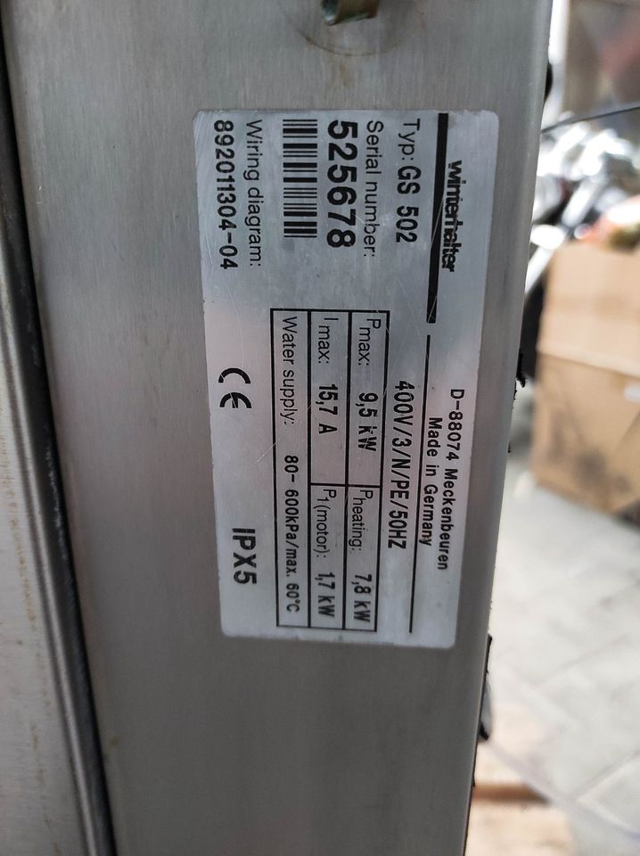 Winterhalter GS502 Haubenspülmaschine Durchschubspülmaschine in Erkelenz