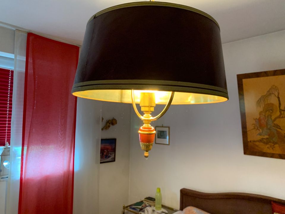Hänge-Lampe Schlafzimmer Schwarz gold in Mainaschaff