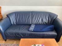Sofa und zwei Sessel dunkelblau Leder Baden-Württemberg - Bad Mergentheim Vorschau