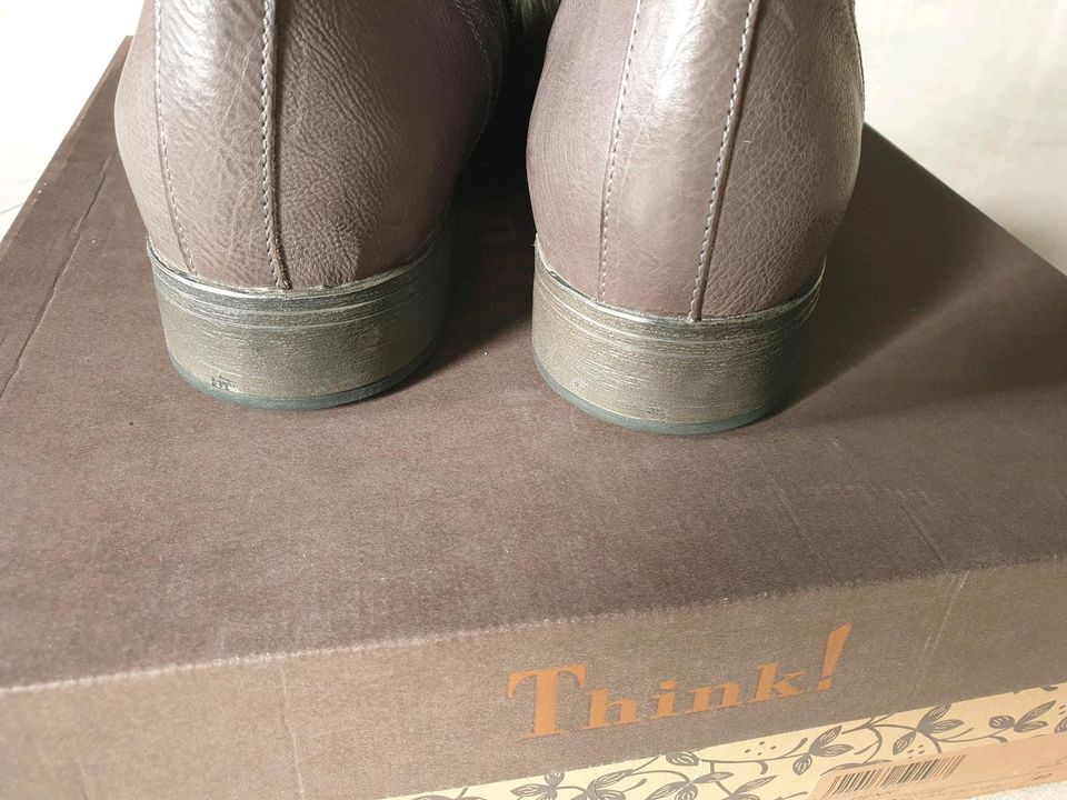 Think Stiefelette Denk | Gr. 40 | grau mouse Leder in Dreieich