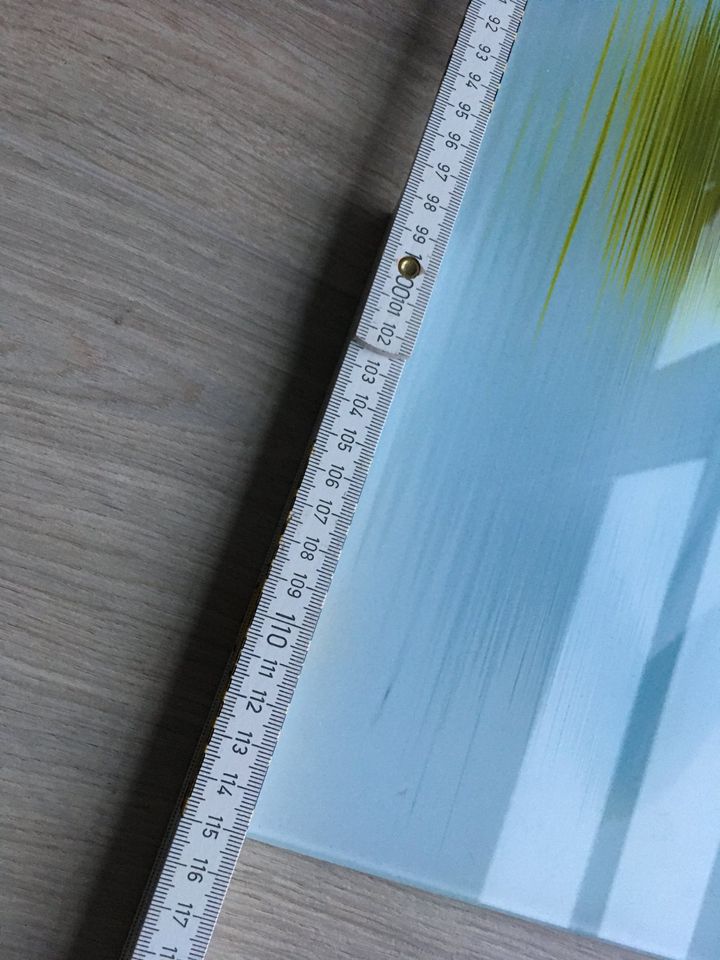 Dekoratives Wandbild/Glasbild *TOP Zustand* Blume Kerze blau in Stollberg