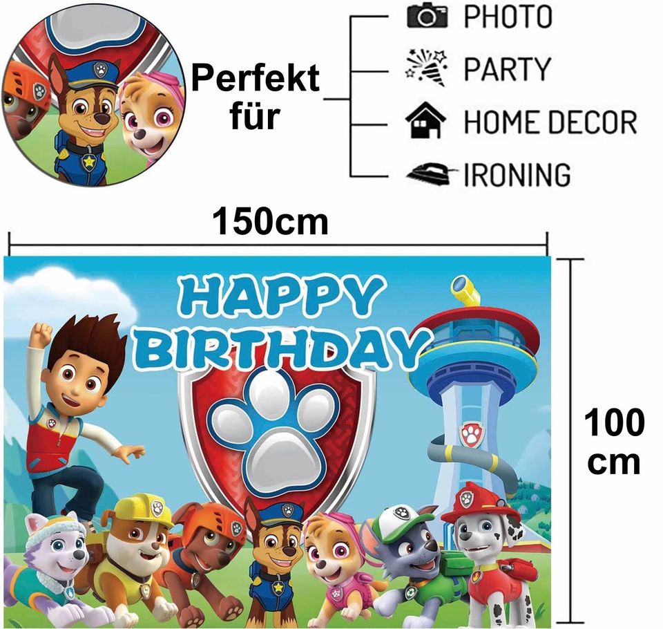 Foto Hintergrund Paw Patrol für Kindergeburtstag zu vermieten ❤️ in Löhne