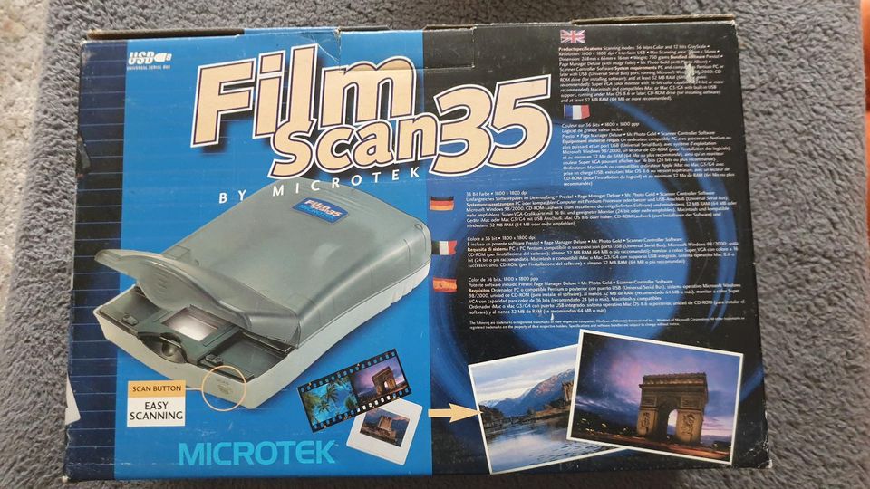 Microtek Filmscan 35 verpackt USB 35 mm Filmscanner in Herne