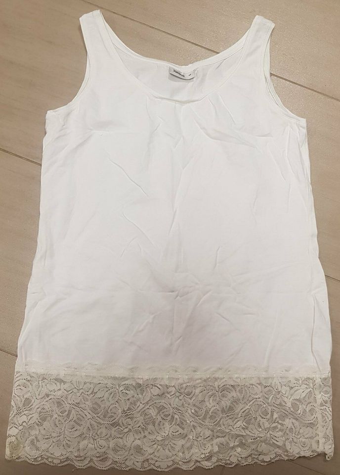 weißes Longshirt/Longtop, Damen Größe 44 in Könnern