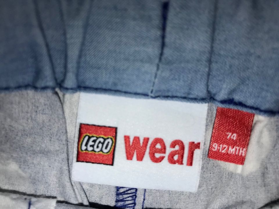 Neuwertig: Lego Set T-Shirt und Shorts Gr. 74 gepunktet blau-weiß in Füssen