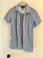 Hilfiger Hemd/Bluse, blau kariert, kurzer Arme, Grösse 6 Nordrhein-Westfalen - Viersen Vorschau