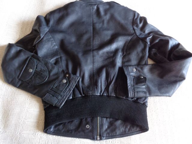 Vintage Jacke Lederjacke, Echt Leder, Gr. S bzw. ca.Gr.36 schwarz in Hamburg