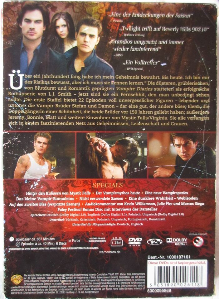 The Vampire Diaries, 1. Love Sucks; Die komplette erste Staffel in Bremen