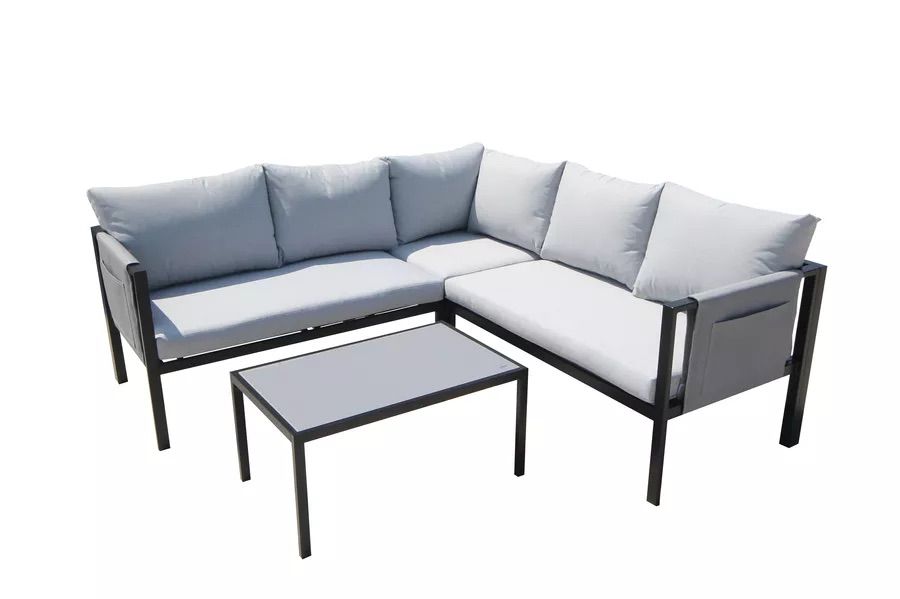 VILLANA Ecklounge, grau, Stahl, für 5-6 Personen,  UVP 1379,00€ in Gummersbach