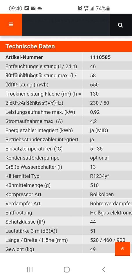 Entfeuchter Bautrockner Luftentfeuchter zu vermieten in Worbis