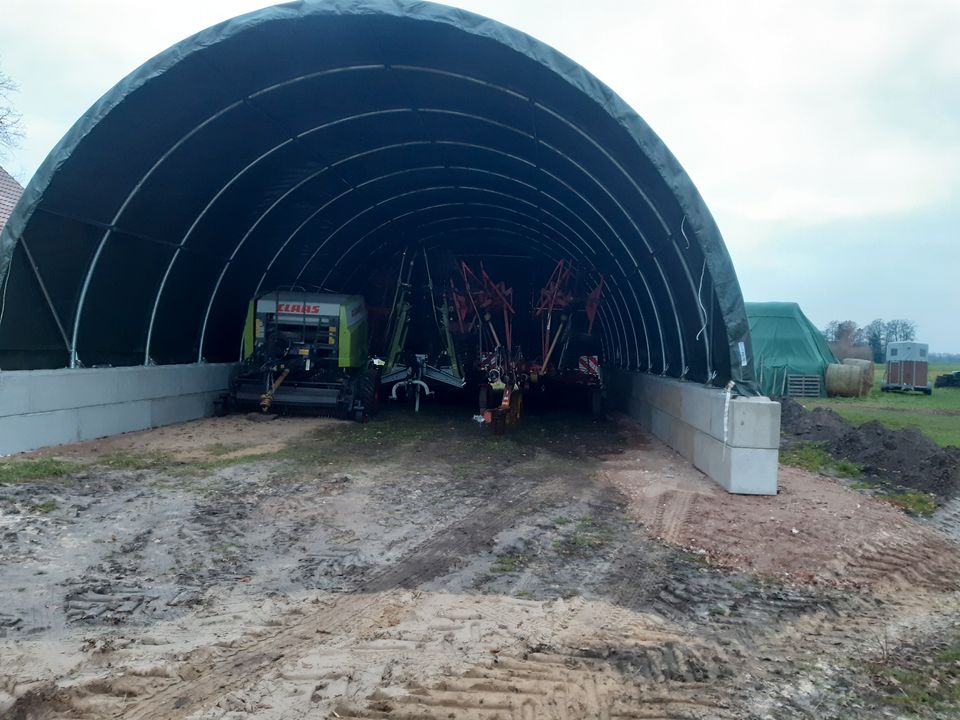 Garagenlösung - Leichtbauüberdachung & Unterstand für Fahrzeuge & Maschinen aller Art - Genehmigungsfreie Lagerhalle Rundbogenhalle Folienzelt Folientunnel Carport Zelthalle Zeltlager Fahrsiloschutz in Freising