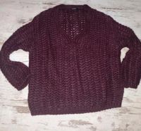 Damen Wollpullover gr. 40/42 L Road italy Strick weinrot Thüringen - Stadtroda Vorschau