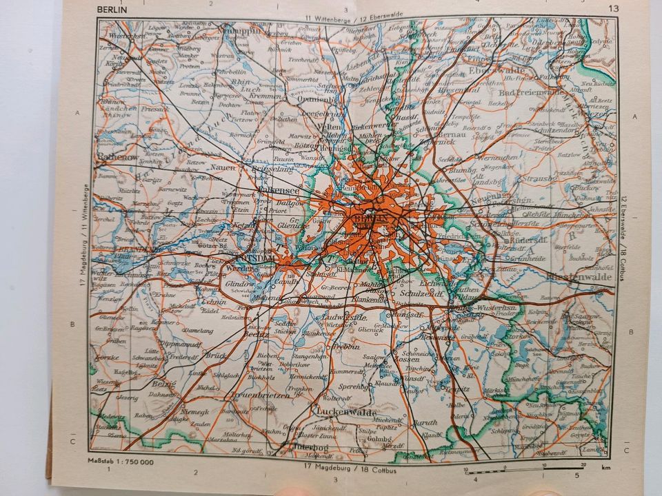Taschenatlas Deutschland 1954 DDR Atlas antik in Essen