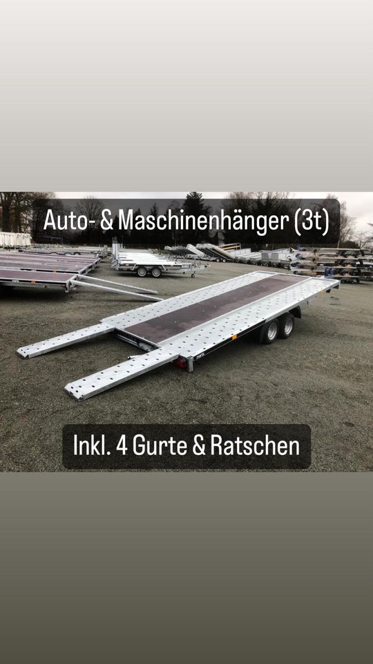 Autotrailer Autotransport Anhänger zu vermieten in Gummersbach