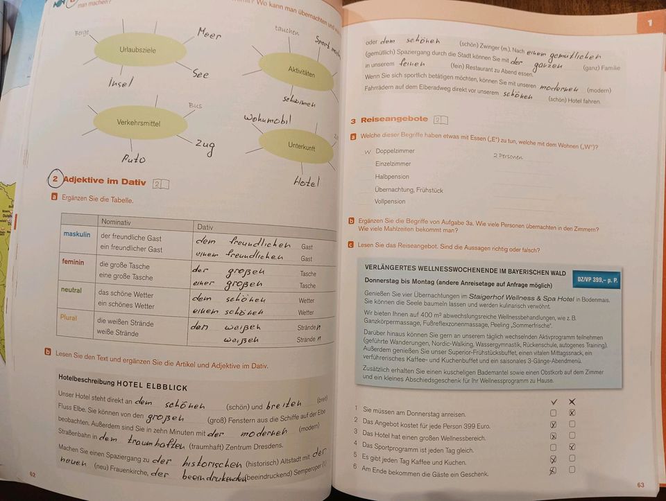 Lehrbücher Deutsch A 2.2/B 1.1/B 1.2 in Spaichingen