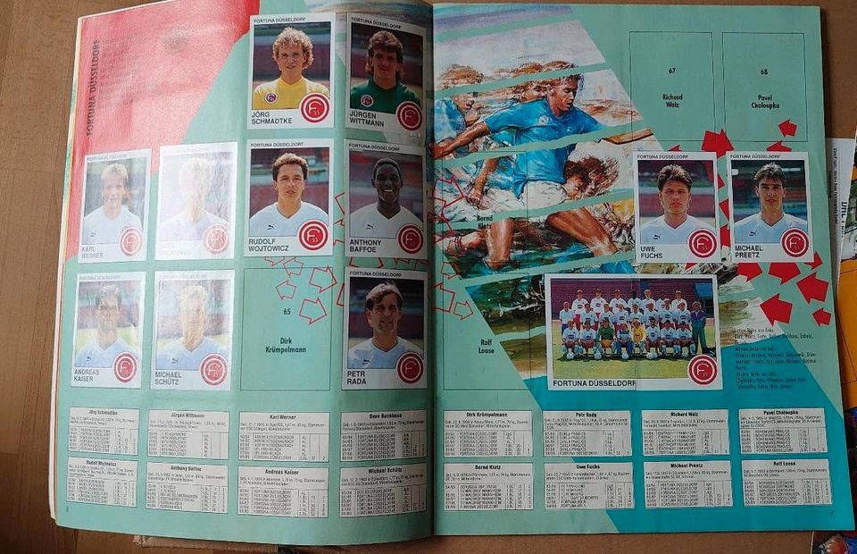 Panini Sticker Heft Bundesliga 1990 in Pasewalk