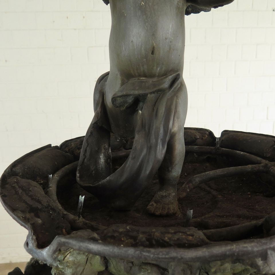 17802 Brunnen Wasserspeier Engel mit Schwänen Bronze 2,00 m in Nordhorn