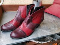Everybody Stiefelette rot Bordeaux Leder Bayern - Gauting Vorschau