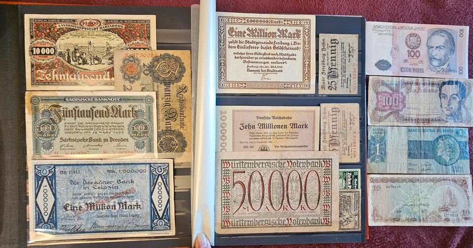 Gutscheine/ Notgeld / Banknoten/ Geldscheine aller Welt. in Wiesbaden