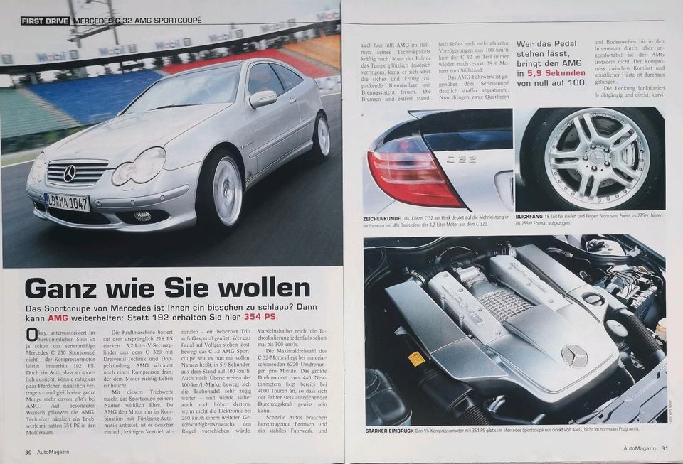 Mercedes Sportcoupe CL203 Reklame Berichte 180 200 230 Tuning in Hanau