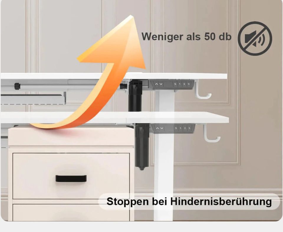 Standard Elektrisch Höhenverstellbarer Schreibtisch 160x70 cm in Kassel