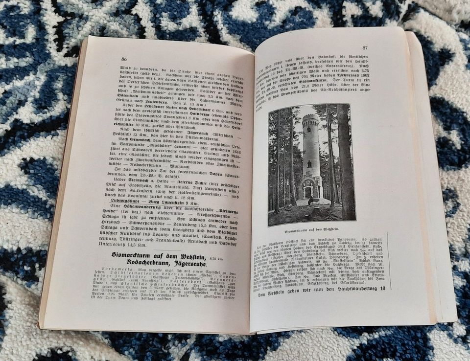 Buch Das obere Saaltal und der nördl. Frankenwald Wanderbuch 1925 in Lauda-Königshofen