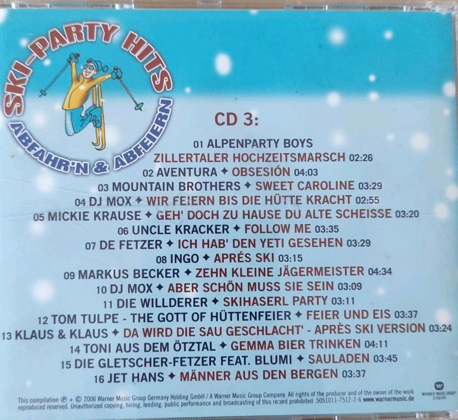3 Ski Party Hits a. 16 Songs in Altenstadt
