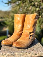 FRYE Boots, Biker Stiefel, beige, Frye Veronica Short Echtleder Dortmund - Aplerbeck Vorschau