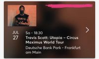 1x Travis Scott Ticket Frankfurt Hessen - Lampertheim Vorschau