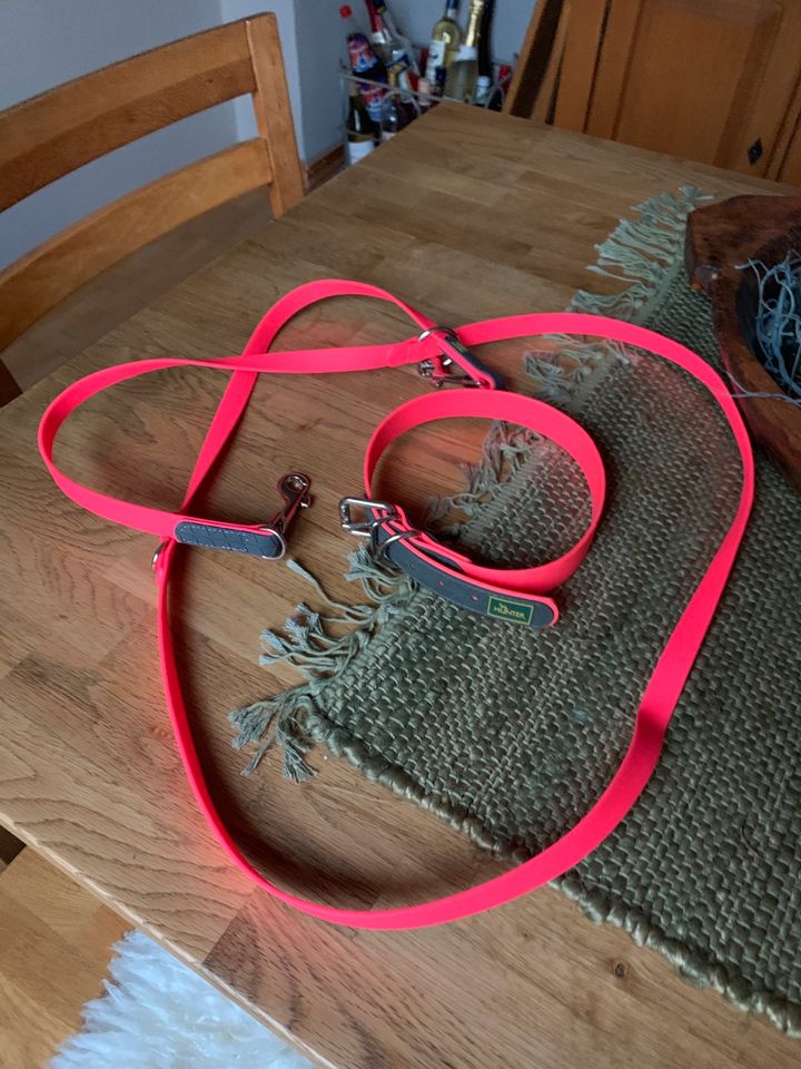 Hundeleine + Halsband Pink Hunter Biothane. in Wilhelmshaven