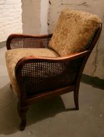 Antik Sessel mit Stuhlgeflecht | Vintage Stuhl mit Sonnengeflecht Berlin - Tempelhof Vorschau