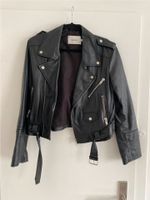 Deadwood Lederjacke Biker cropped M Schwarz Niedersachsen - Lüneburg Vorschau