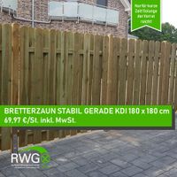 Bretterzaun Stabil gerade KDI grün 180x180 cm Niedersachsen - Edewecht Vorschau