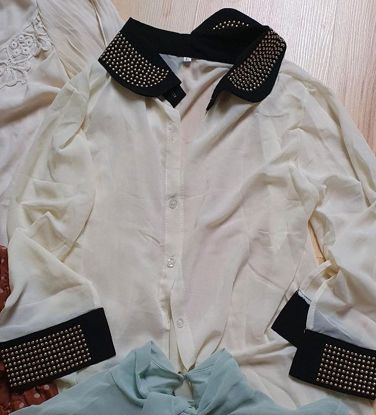 Paket Blusen 38 M Zara Italy London creme mint kupfer in Schildow