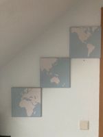 3 kleine Bilder Weltkarte blau weiß Rheinland-Pfalz - Römerberg Vorschau