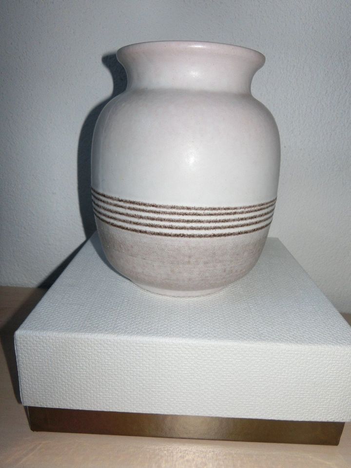 Strehla Vase Keramik beige Flasche blau Vase Glas Blumenvase Maß in Dettingen an der Iller