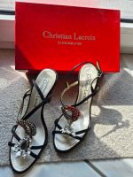 Christian Lacroix Stilettos Satin-Black, Gr. 37,5, scharz rot Hessen - Einhausen Vorschau